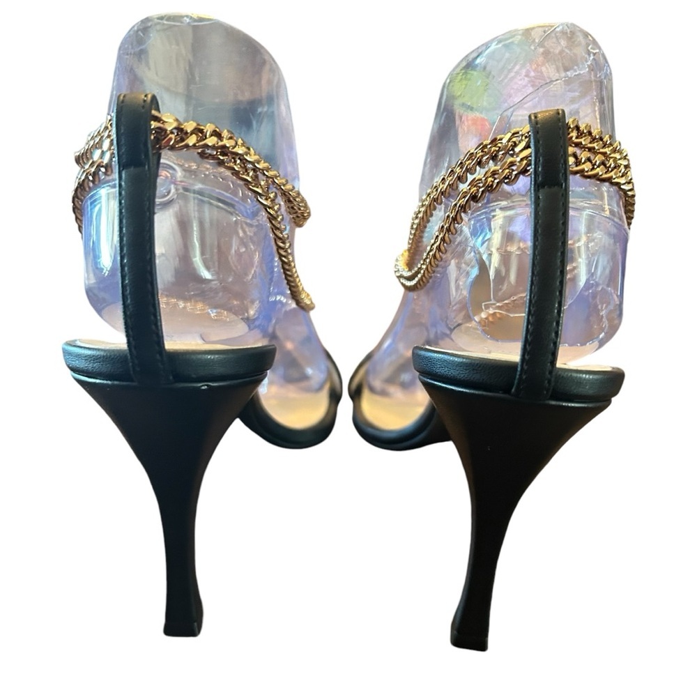 Stella McCartney 100mm Stella Eco Alter Gold Chain High Heels NEW EU 36 US 6 - Picture 4 of 11